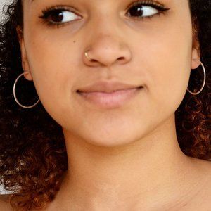 Classic  Circle Hoops - Gold Medium